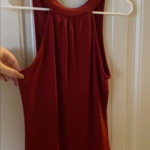 Burgundy halter bodysuit